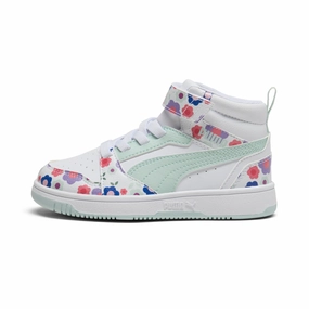 PUMA Rebound V6 Mid Flower Garden Little Kids' Sneakers Boys Shoes cheap deals