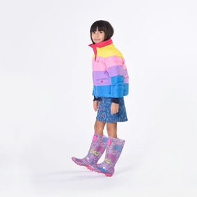 Purple Logo Rain Boots Affordable Casual Footwear for Girls