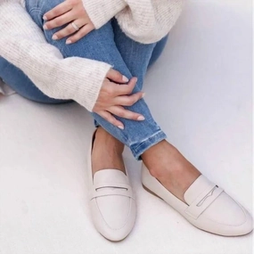 Qupid Regent Flat Loafer In Stone Soft Sole Flats Womens sale