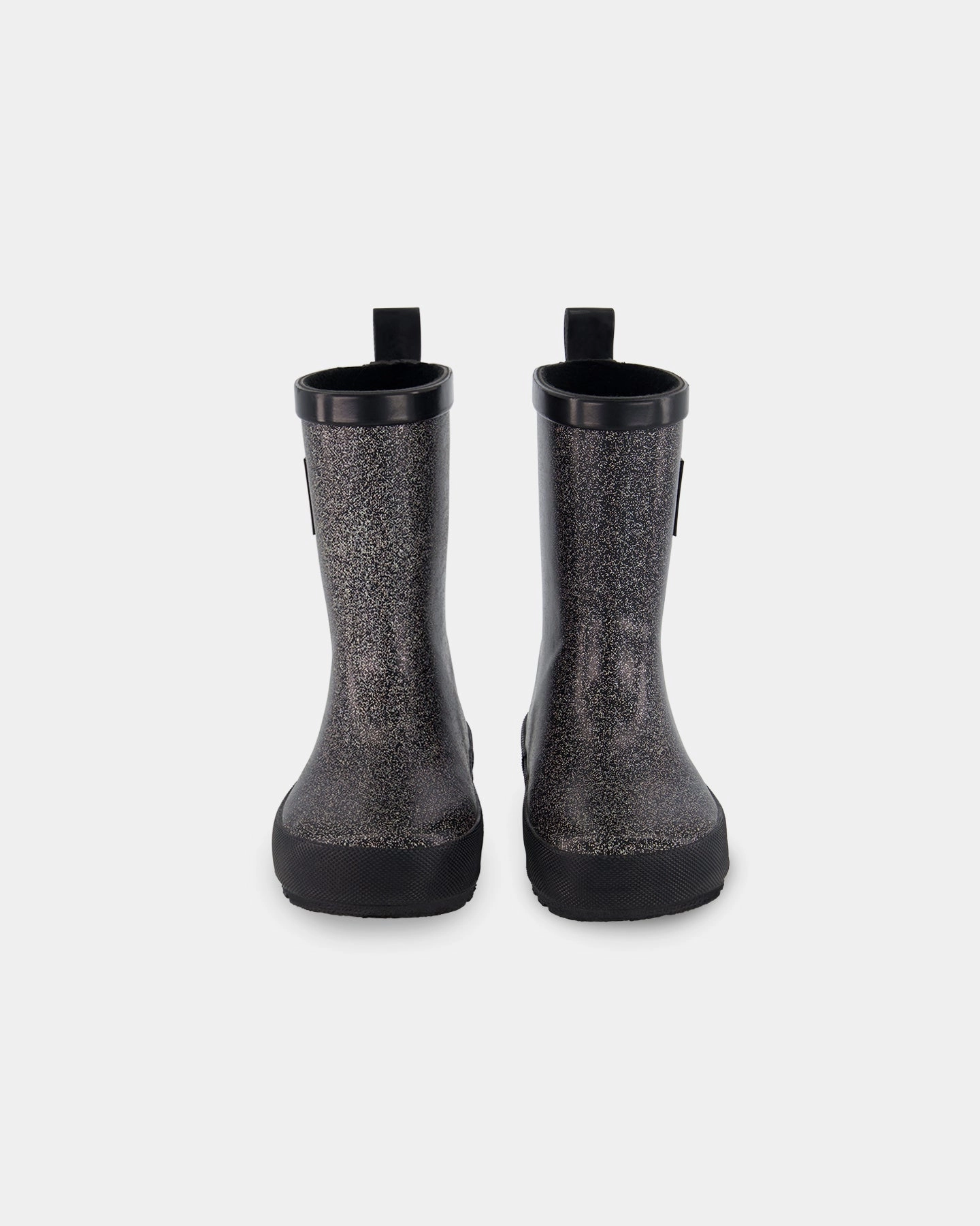 Rain Boots Glittering Black Discount Girls Shoes with deals