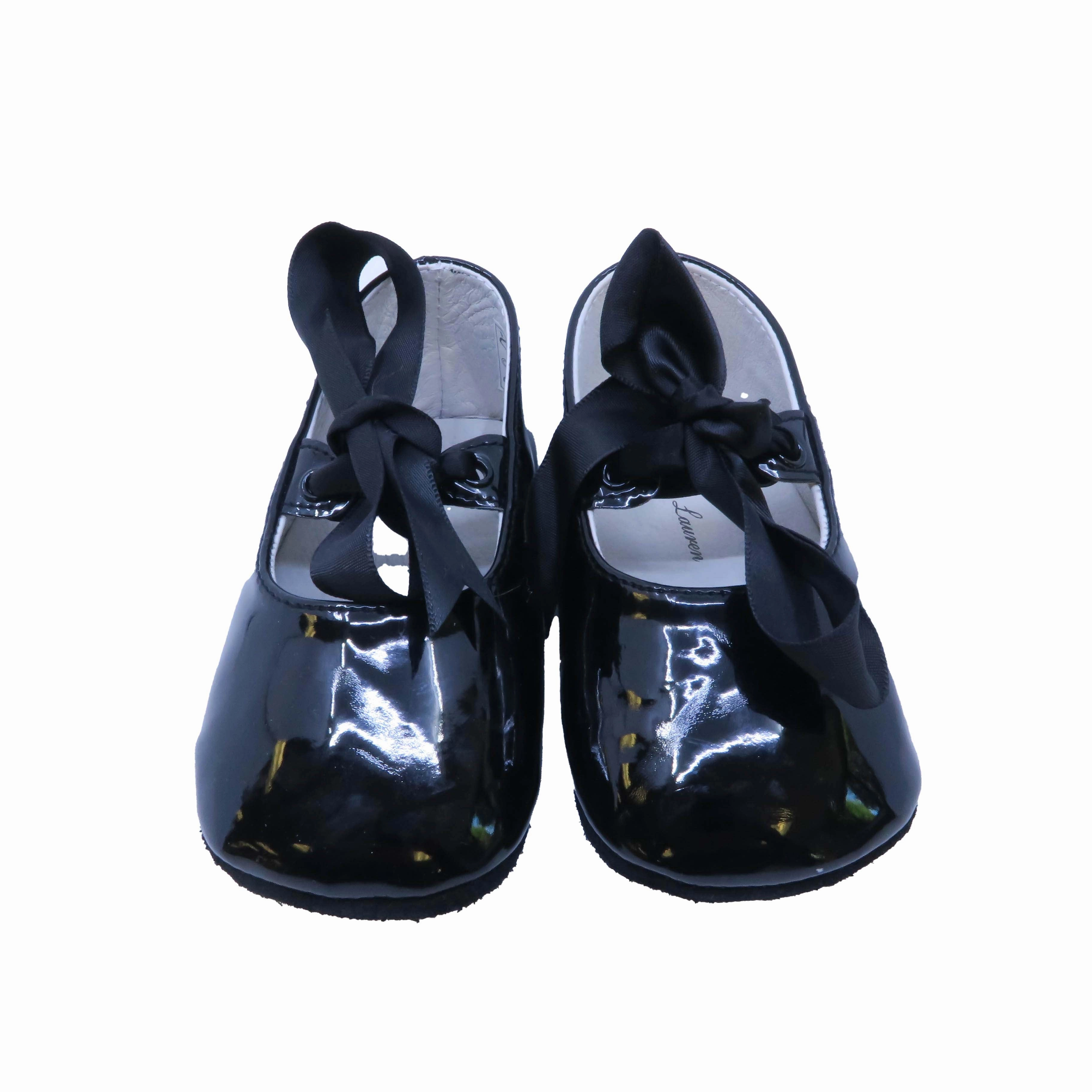 Ralph Lauren Girls Black Patent Shoes