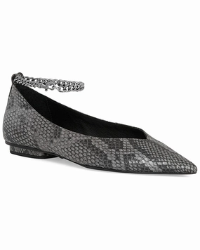 Rebecca Minkoff Chain Ankle Leather Ballet Flat Womens Flats special deals