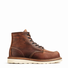 Red Wing Classic 6 Inch Moc Toe Boots Copper Rough and Tough Mens Shoes outlet price