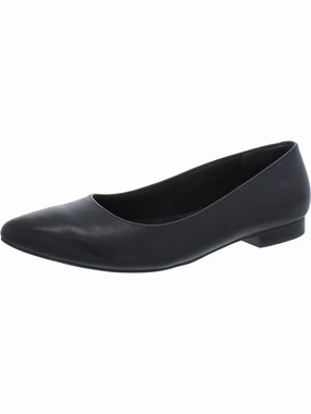 Reece Womens Leather Pointed Toe Ballet Flats Soft Sole Flats Womens sale