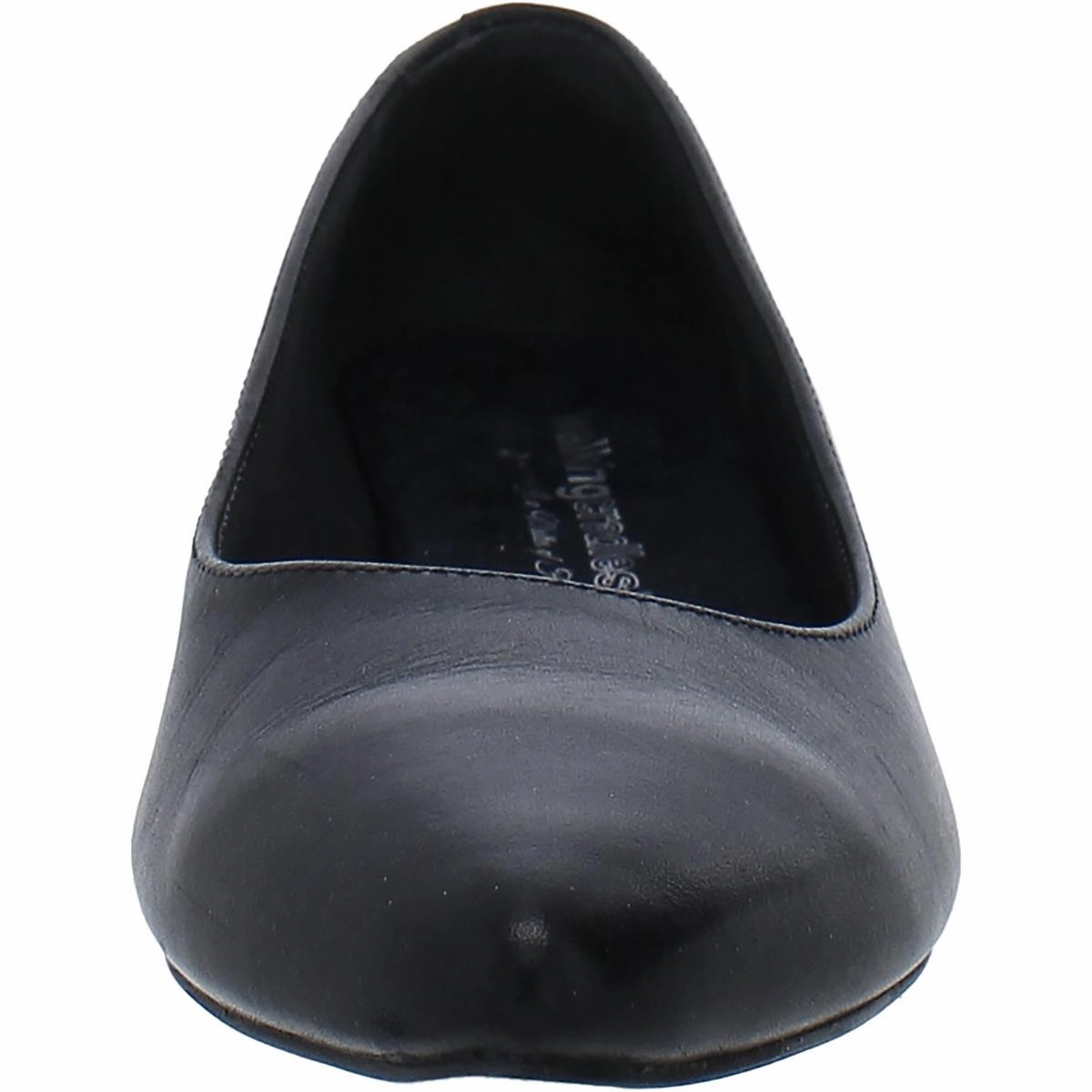 Reece Womens Leather Pointed Toe Ballet Flats