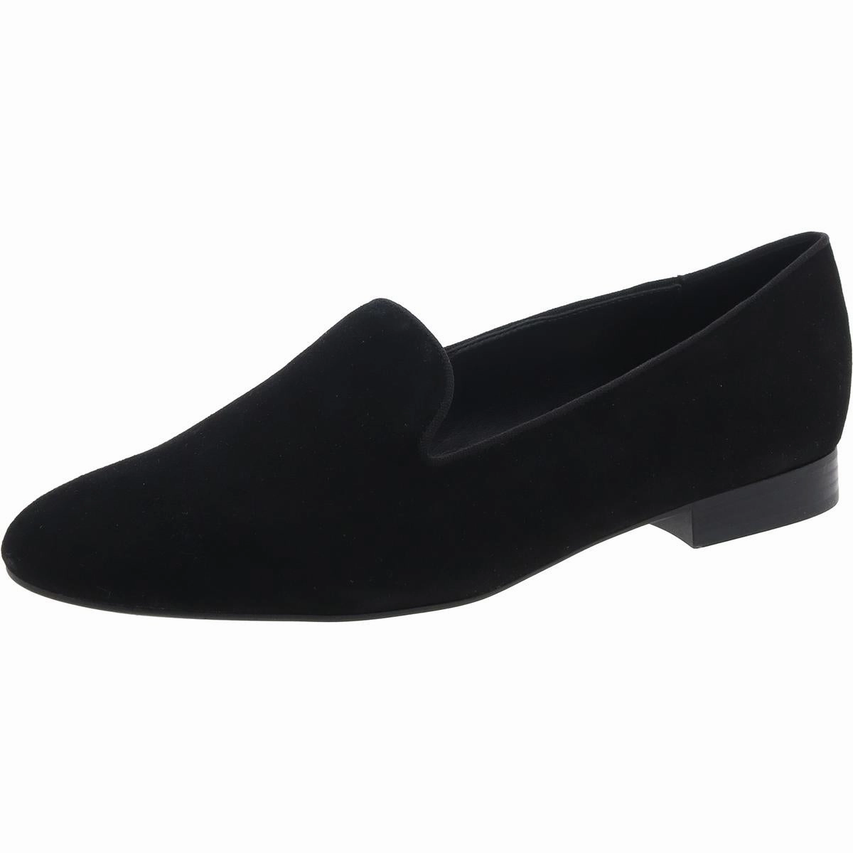 Renold Womens Block Heel Faux Suede Loafers Womens Flats special deals