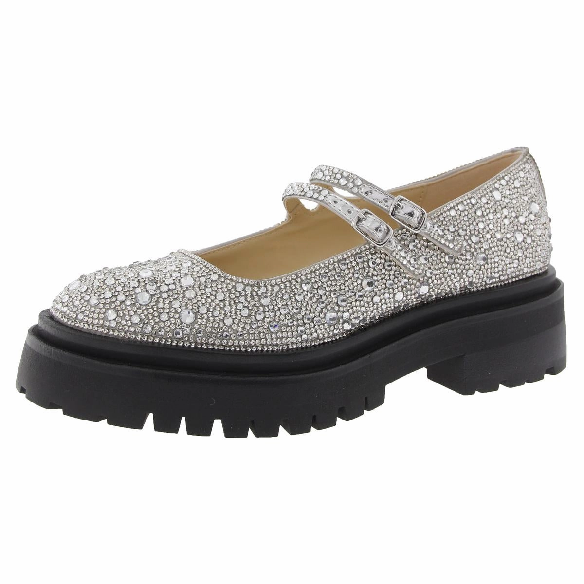 Rico Womens Rhinestone Man Made Mary Janes Womens Fashion Flats cheap