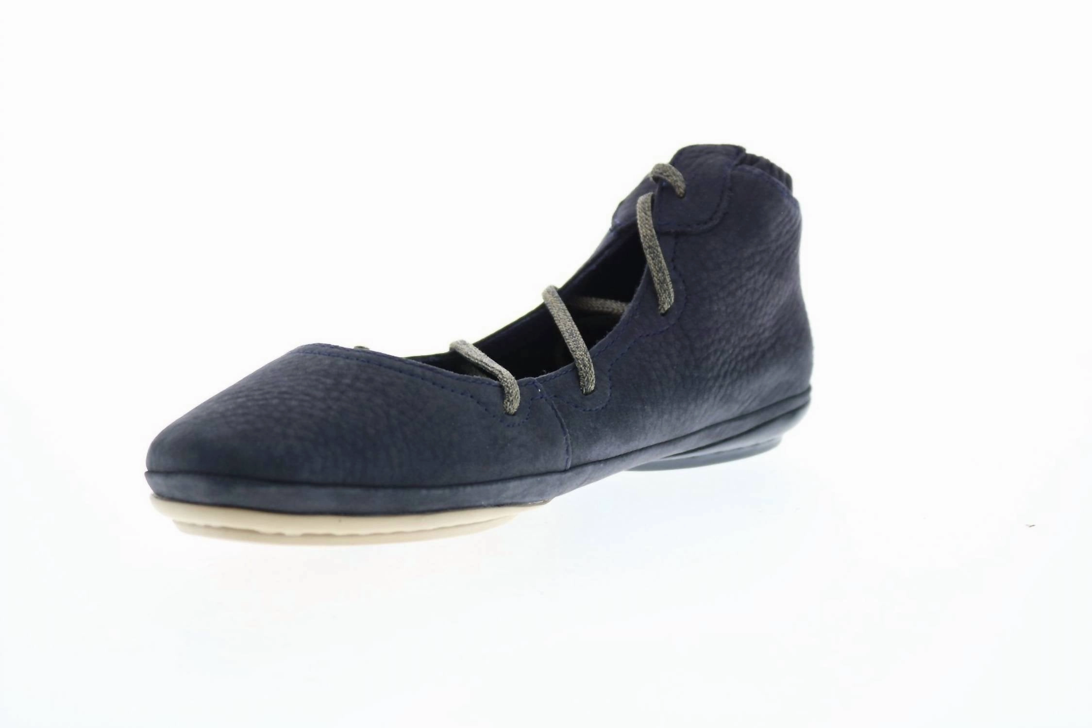 Right Nina Lace Up Flats Shoes In Navy Trendy Flats for Women
