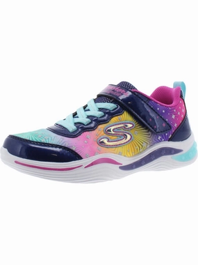 S Lights-Power Petals-Painted Daisy Girls Rainbow Glitter Light-Up Shoes Affordable Casual Footwear for Girls