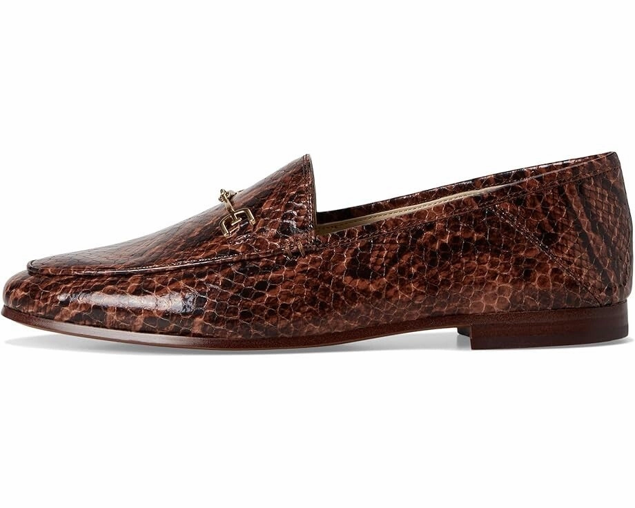 Sam Edelman Loraine Women's 6 Stable Brown Snake Print Slip-On Loafers KHD2522