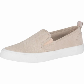 Seaside Quilt Womens Suede Casual Slip-On Sneakers Soft Sole Flats Womens sale
