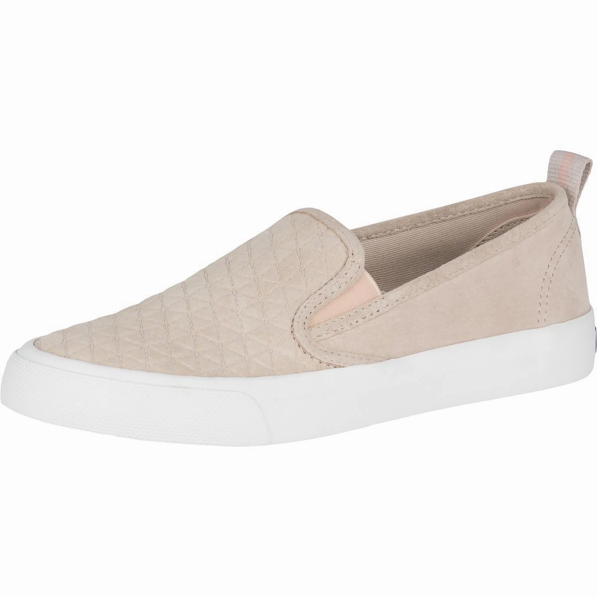 Seaside Quilt Womens Suede Casual Slip-On Sneakers Soft Sole Flats Womens sale