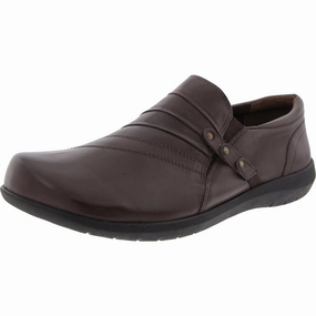 SERENE Womens Cushioned Footbed Leather Flat Shoes Soft Sole Flats Womens sale