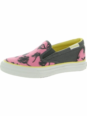 Skidgrip EV Skull Girls Canvas Slip On Casual and Fashion Sneakers Affordable Casual Footwear for Girls