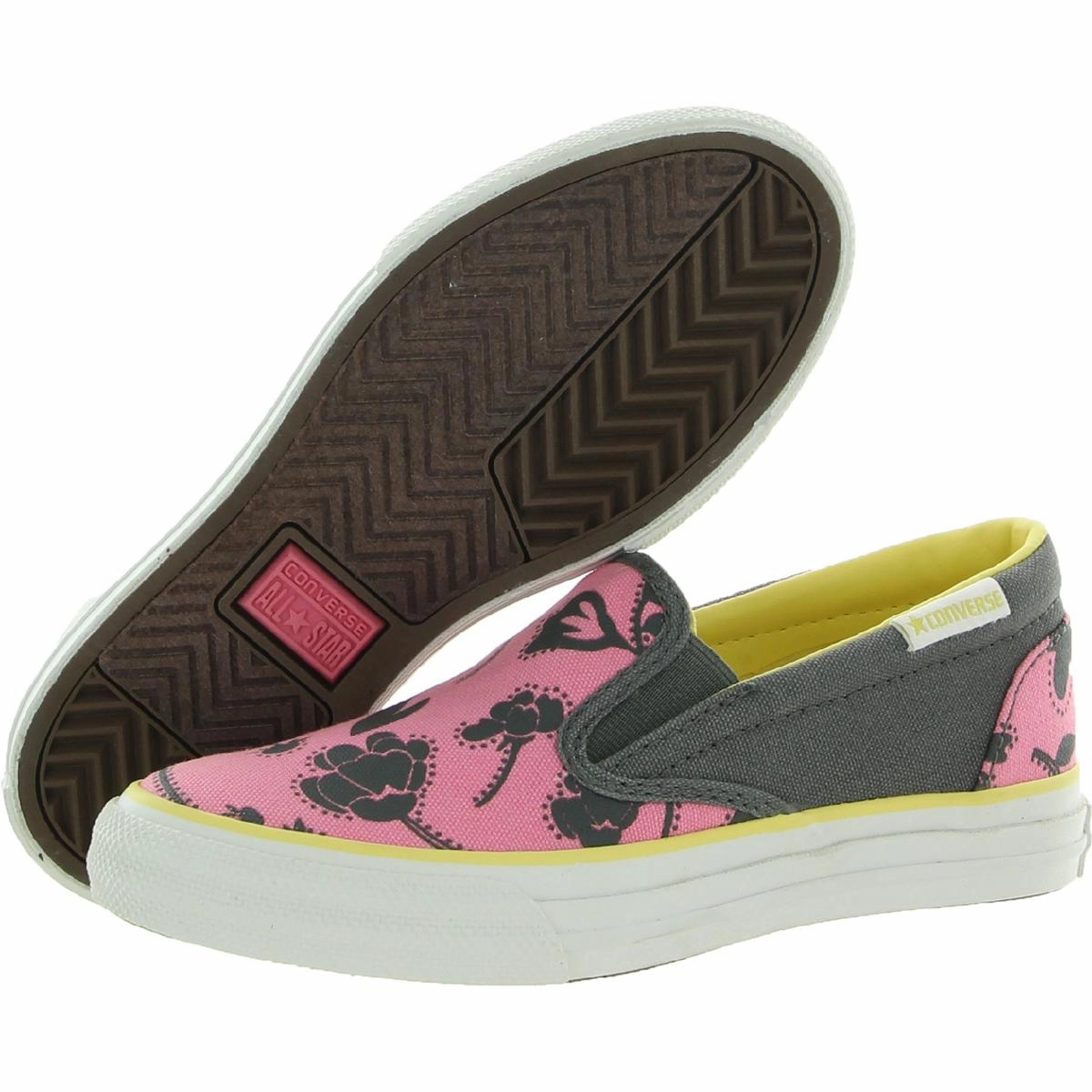 Skidgrip EV Skull Girls Canvas Slip On Casual and Fashion Sneakers