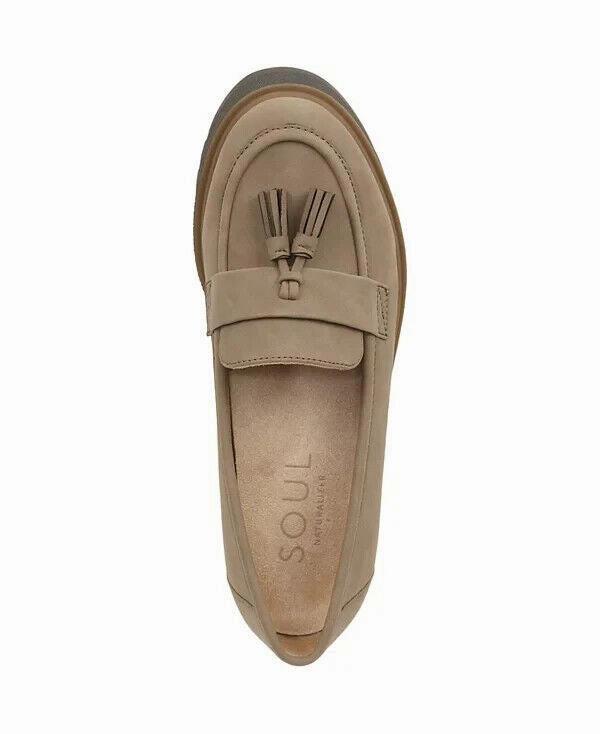 Soul Naturalizer Josie Lug Flat Women's US 8 Gray Platform Loafer Shoes ZPO1642 (Gray,8)