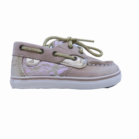 Sperry Girls Tan | Light Pink | Gold Sneakers Boys Casual Shoes clearance