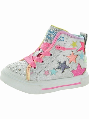 Star Glitz Girls Glitter High Top Light-Up Shoes Affordable Casual Footwear for Girls