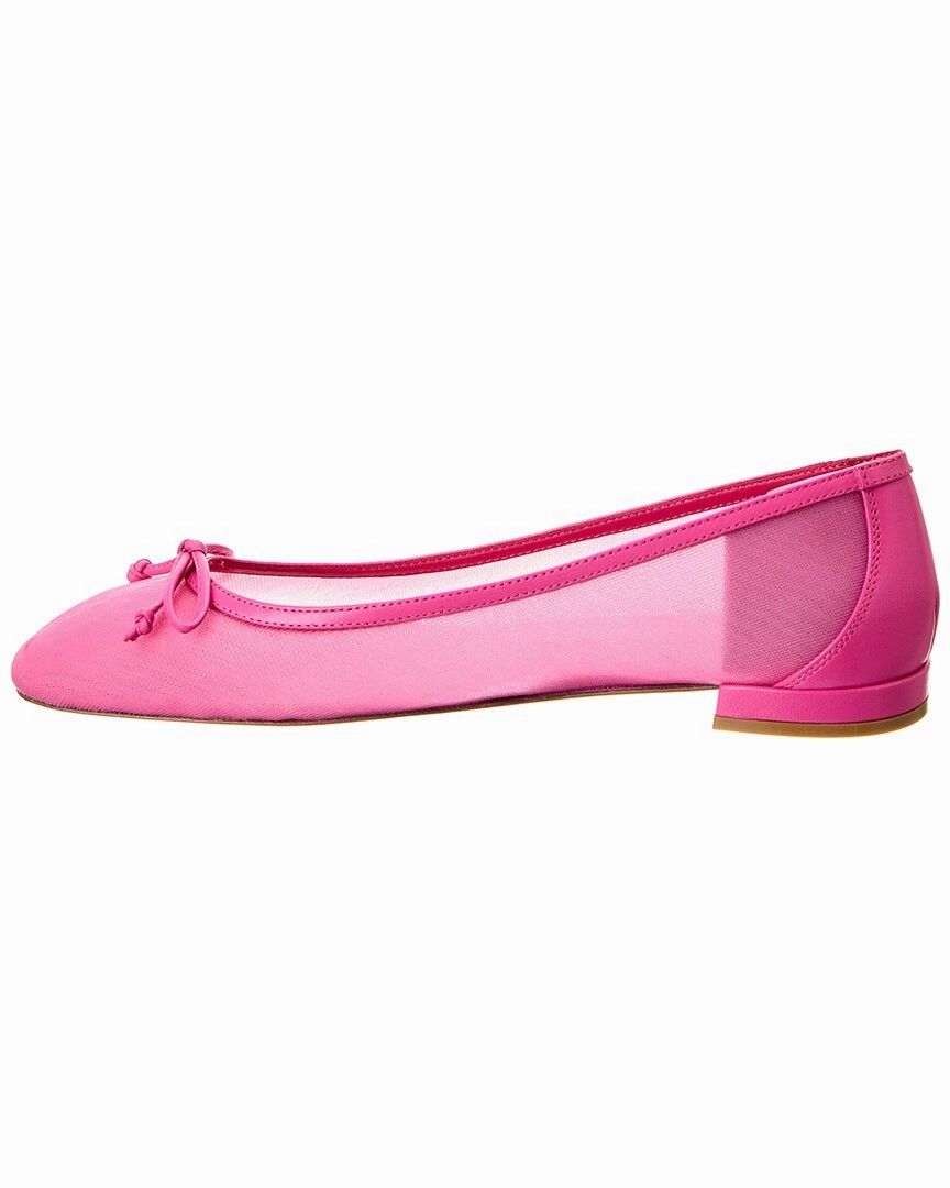 Stuart Weitzman Arabella Mesh & Leather Ballet Flat