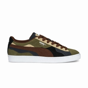 Suede 'Camowave Olive' Mens Shoes clearance