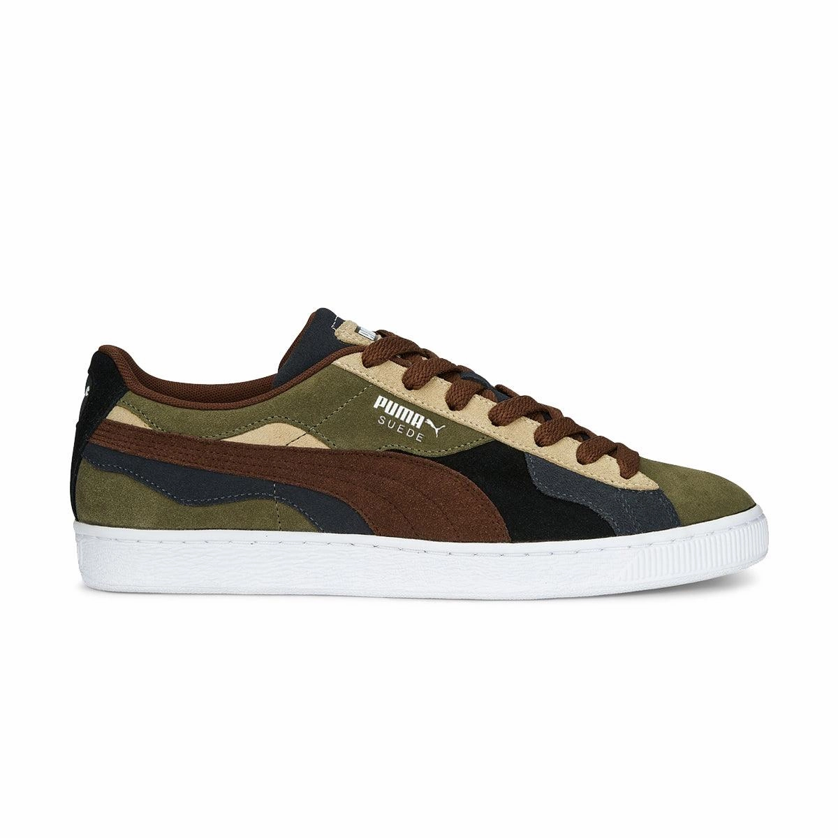 Suede 'Camowave Olive' Mens Shoes clearance