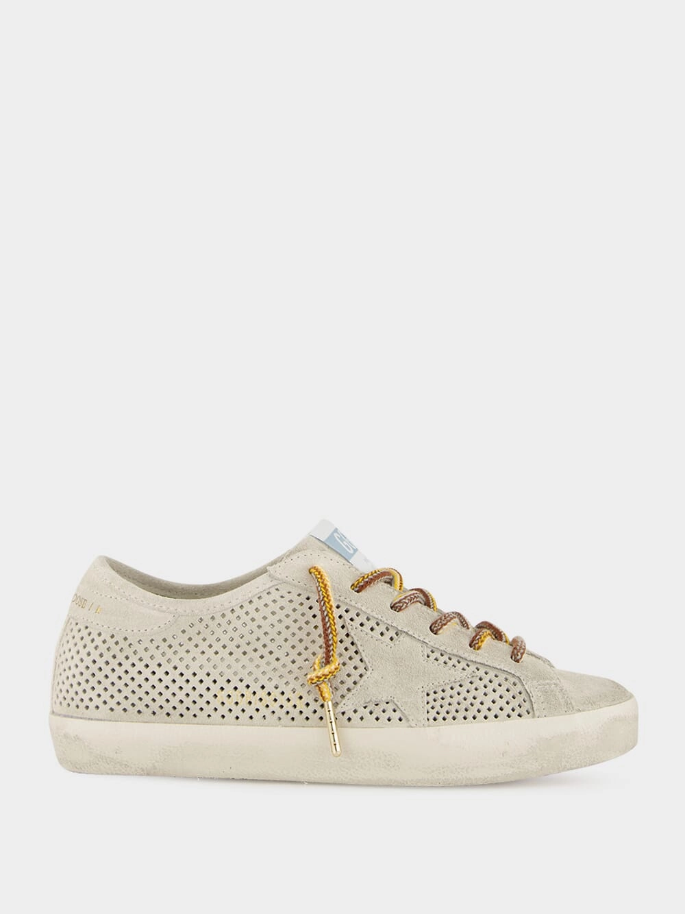 Super-Star Perforated Suede Sneakers in Grey Womens Sneakers at outlet price