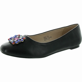 Sybil Womens Jeweled Patent Leather Ballet Flats Womens Fashion Flats cheap