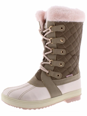 Sydney Girls Faux Fur Lace-Up Winter Boots Discount Girls Shoes with deals