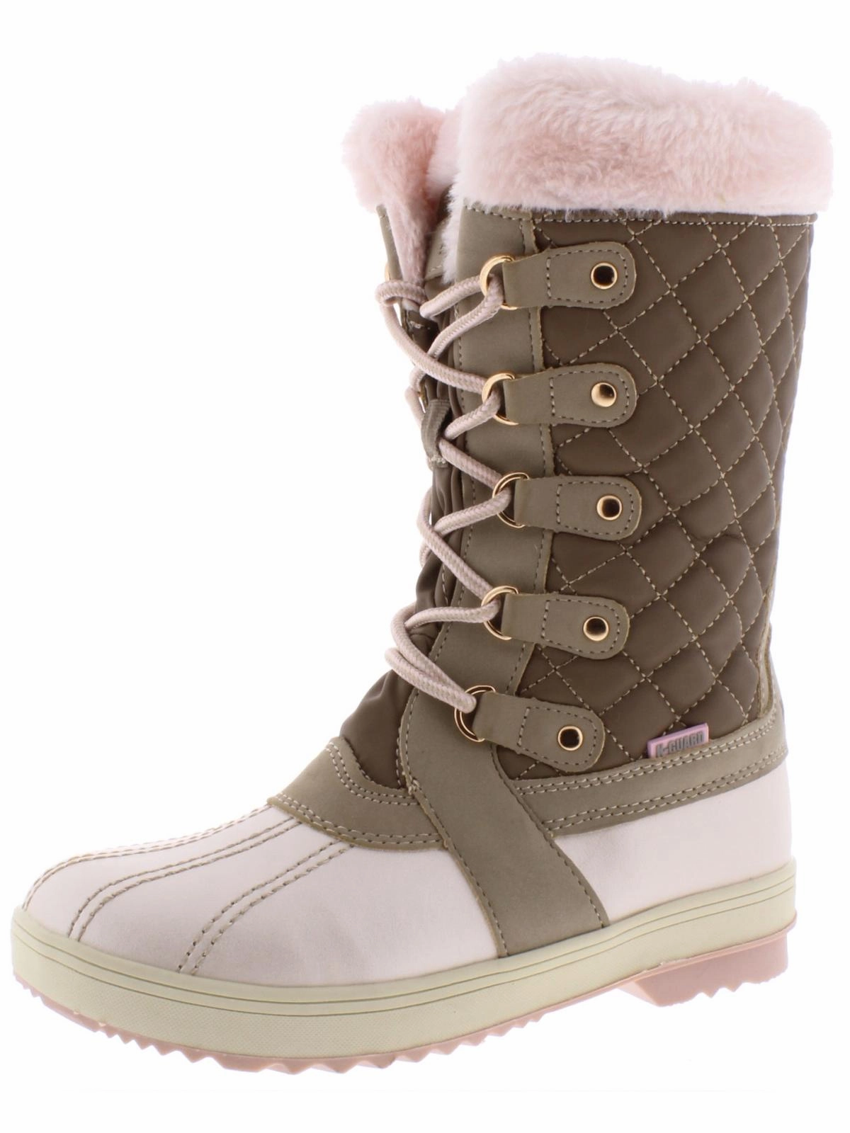 Sydney Girls Faux Fur Lace-Up Winter Boots Discount Girls Shoes with deals