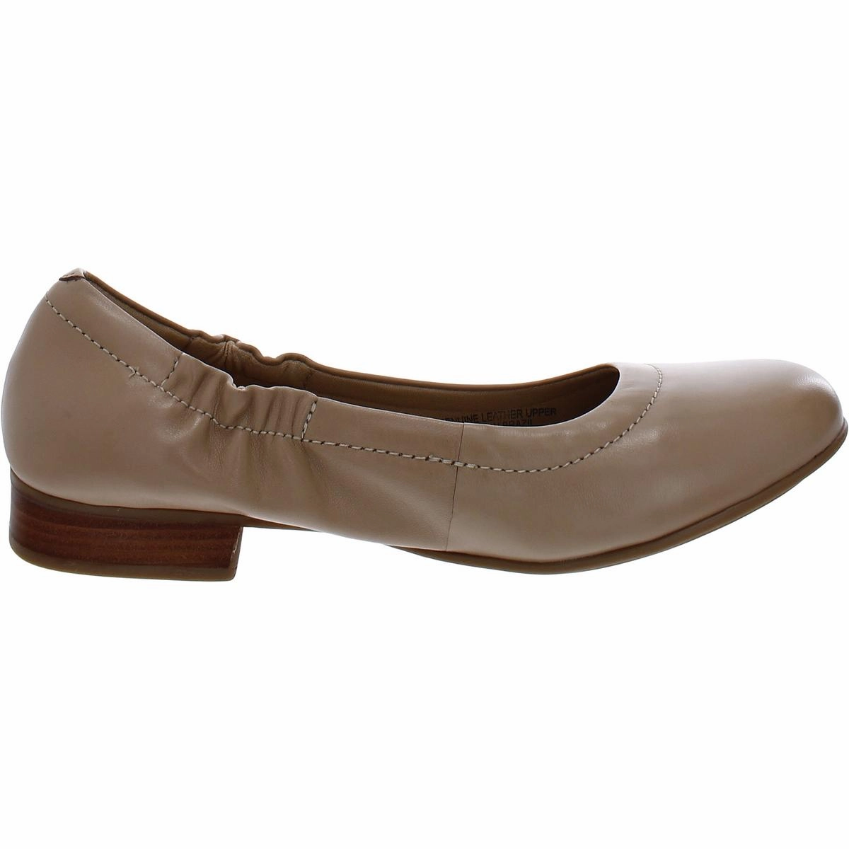 Tess Womens Padded Insole Leather Ballet Flats