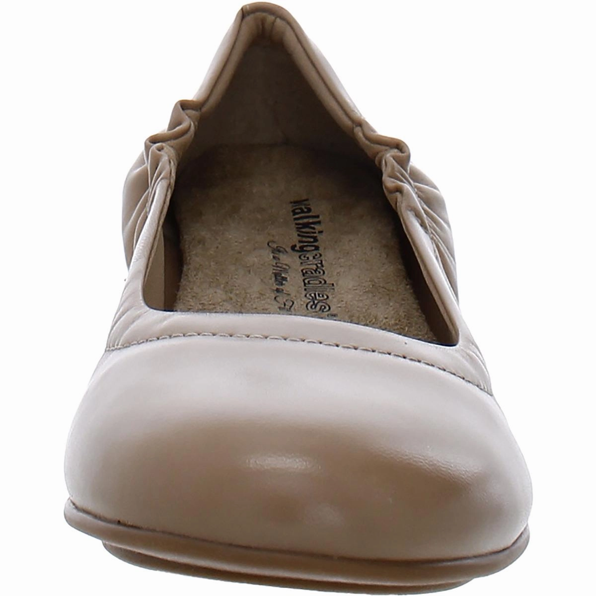 Tess Womens Padded Insole Leather Ballet Flats