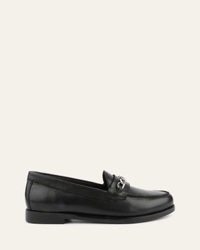 THEA LOAFERS BLACK LEATHER Affordable Womens Flats online