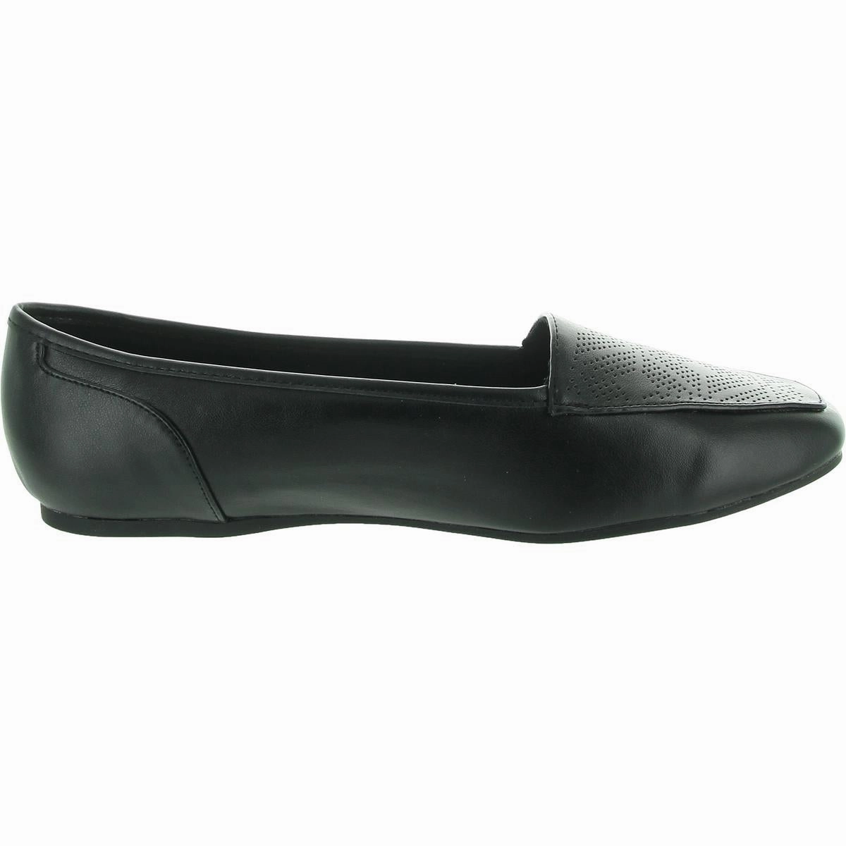 Thrill Womens Perforated Faux Leather Loafers