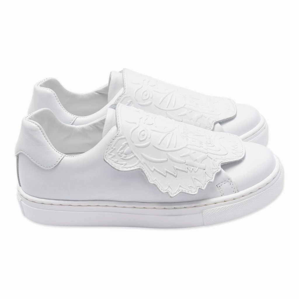Tiger Logo White Shoes