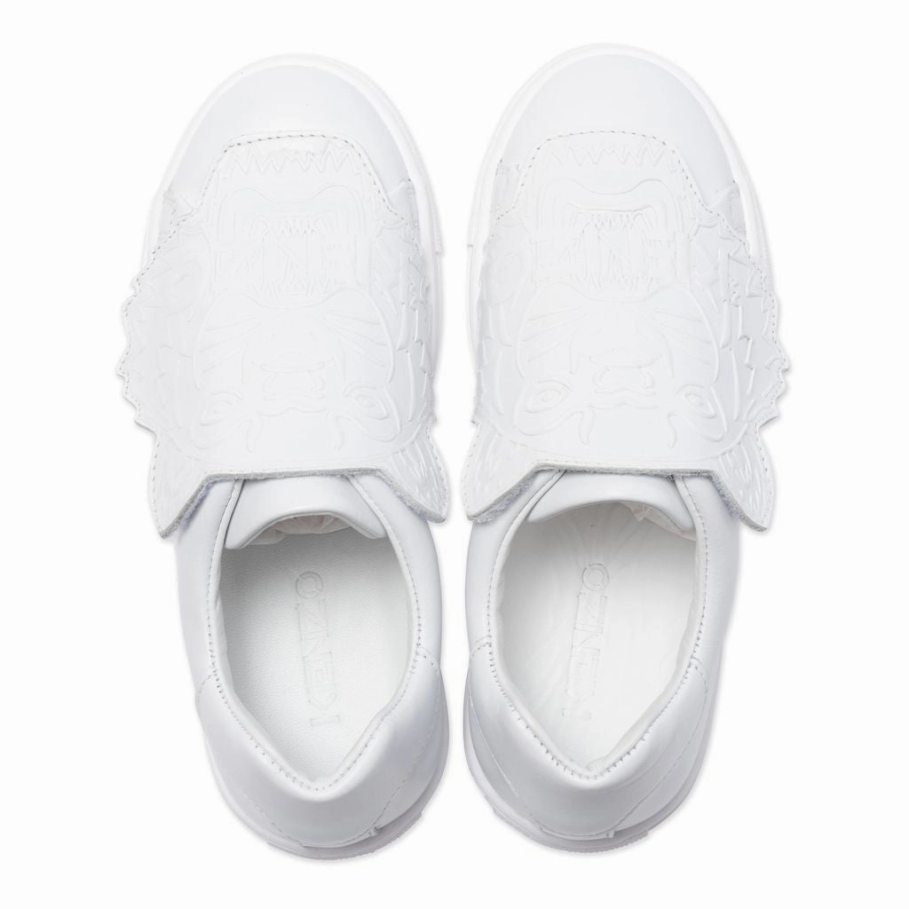 Tiger Logo White Shoes