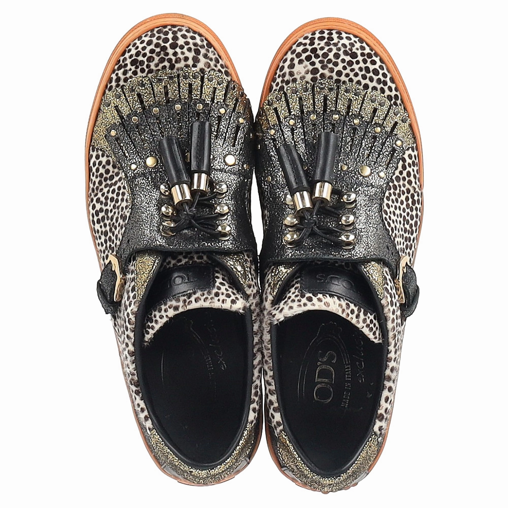 Tod's Fringed Sneakers in Multicolor Leather