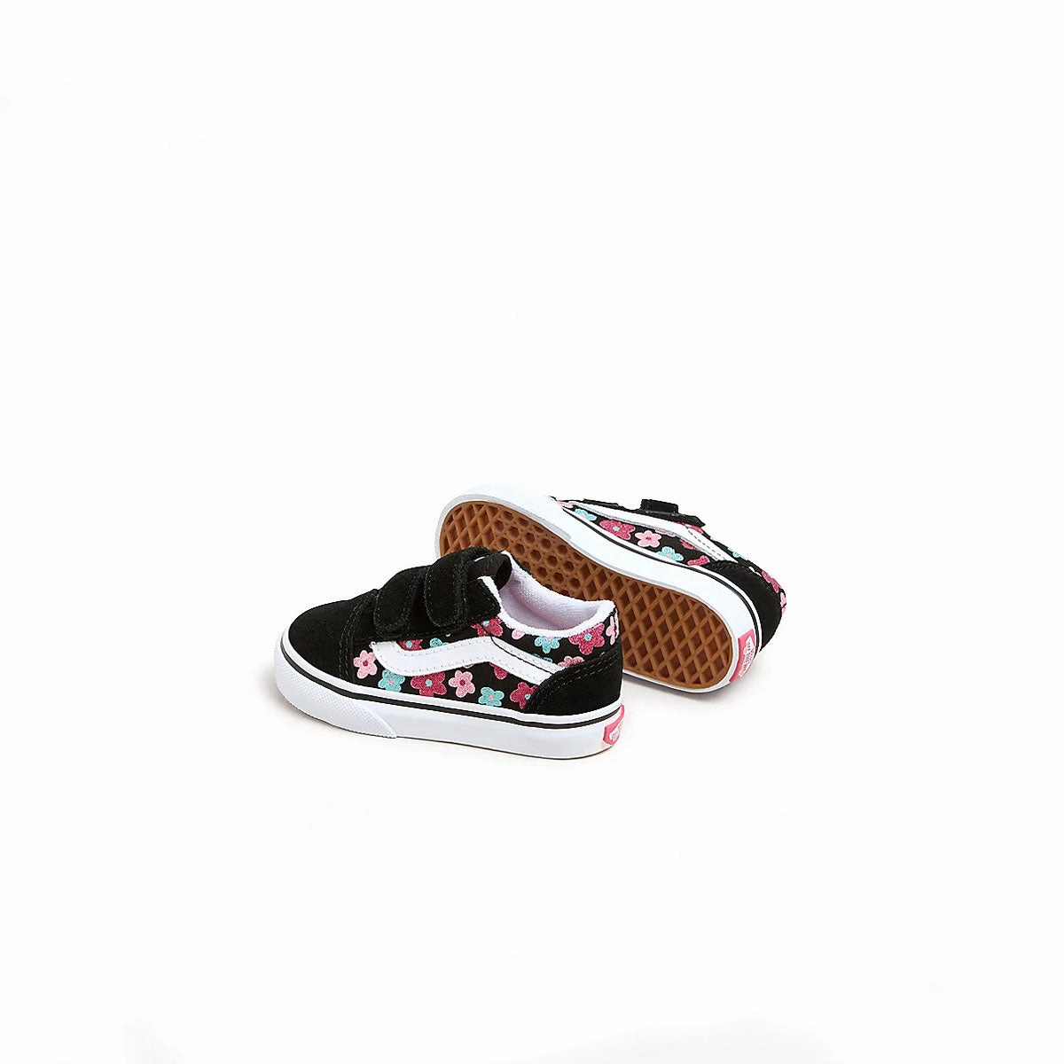 Toddlers Old Skool Hook & Loop 'Flower Glitter'