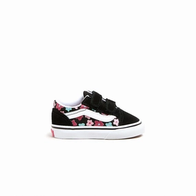 Toddlers Old Skool Hook & Loop 'Flower Glitter' Kids Footwear cheap online