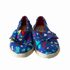 Tom's Boys Blue Dinosaurs Shoes Discount Boys Footwear online