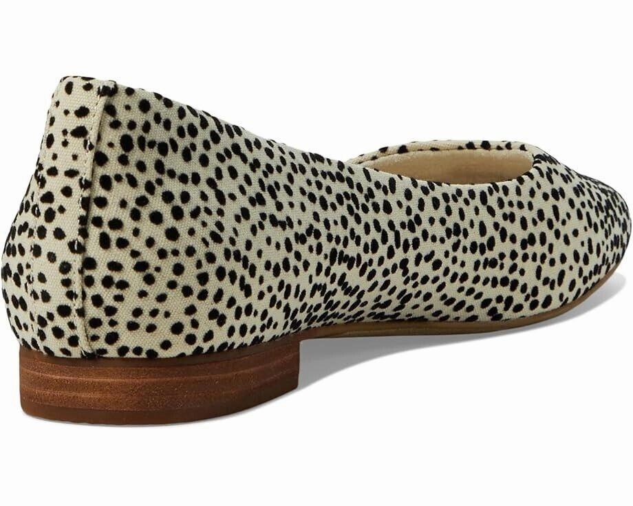 TOMS Briella 10020817 Ballet Flat Women 7 Beige Cheetah Print Square Toe KHD1485