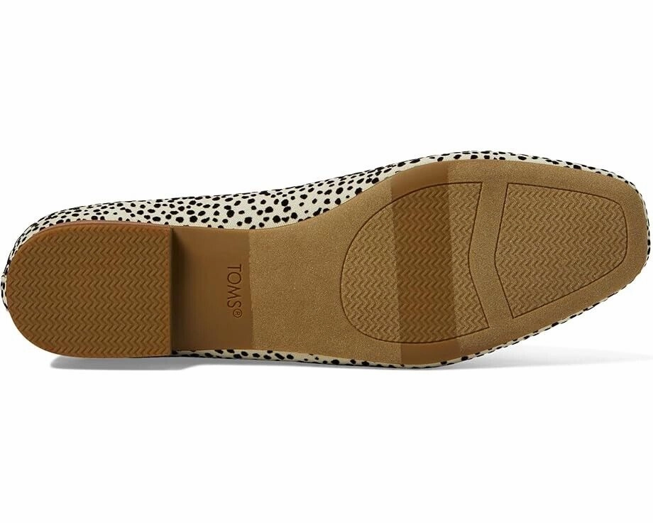 TOMS Briella 10020817 Ballet Flat Women 7 Beige Cheetah Print Square Toe KHD1485