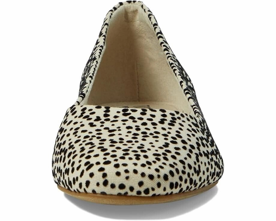 TOMS Briella 10020817 Ballet Flat Women 7 Beige Cheetah Print Square Toe KHD1485