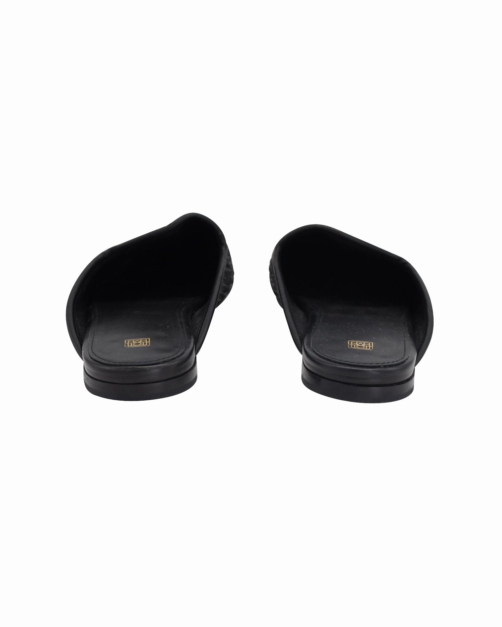 Totme Slip On Mules in Black Raffia