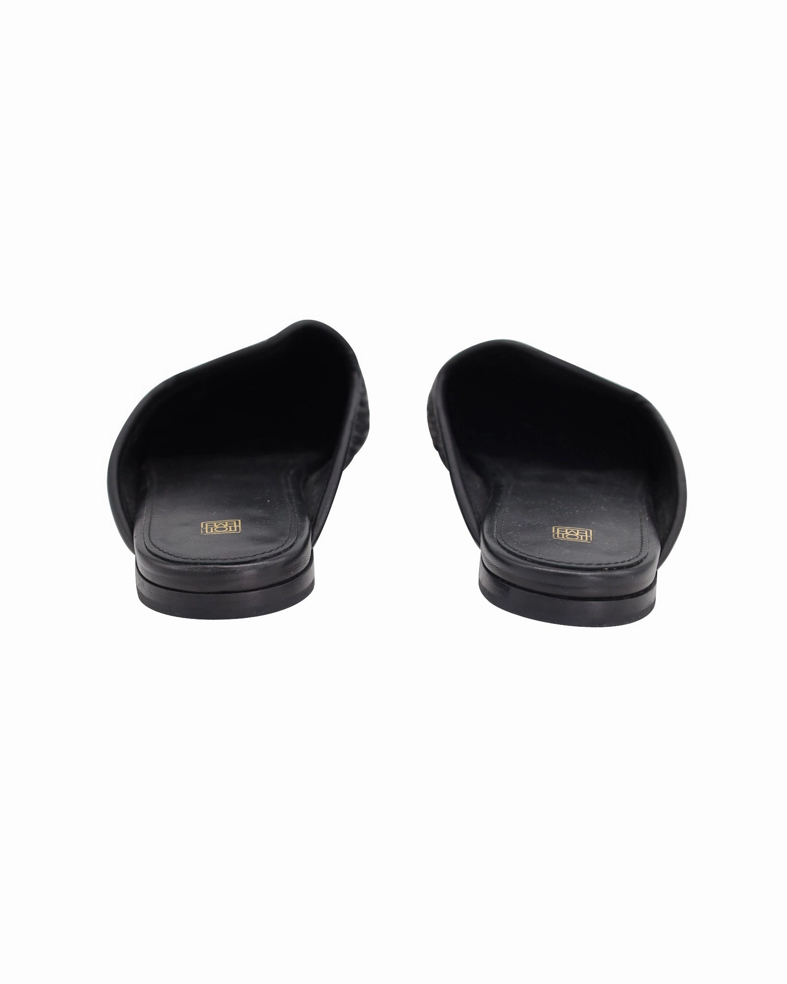 Totme Slip On Mules in Black Raffia