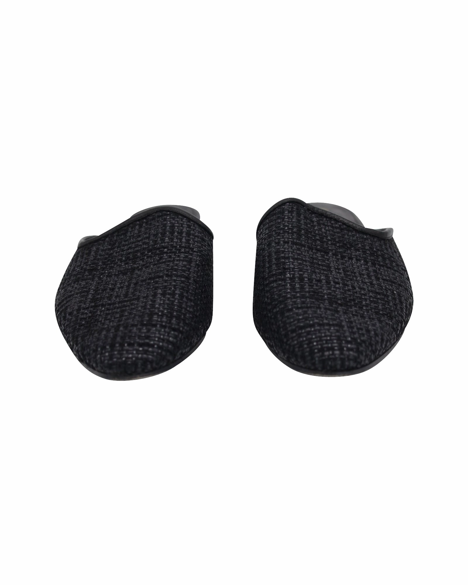 Totme Slip On Mules in Black Raffia