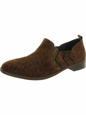 Trish Bell Womens Suede Slip On Round-Toe Shoes Womens Flat Shoes clearance