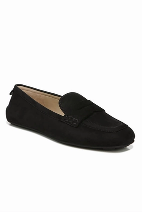 Tucker Penny Loafer In Black Suede Womens Flats special deals