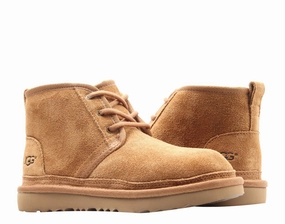UGG Australia Neumel II Chestnut Kids Chukka Boots 1017320K-CHE Boys Casual Shoes clearance