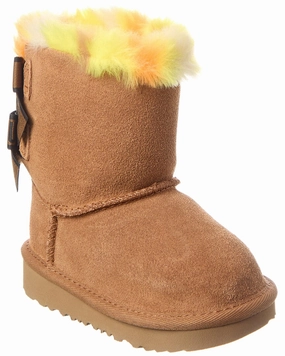 UGG Bailey Bow Plaid Punk Suede Boot Stylish Girls Shoes outlet