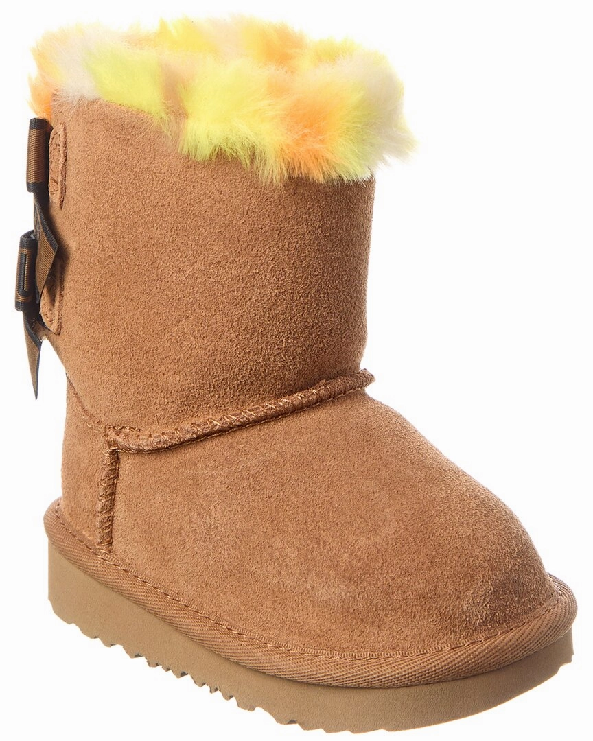 UGG Bailey Bow Plaid Punk Suede Boot Stylish Girls Shoes outlet